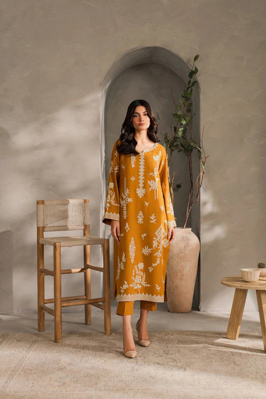 MUSTARD EMBROIDERY 3PC