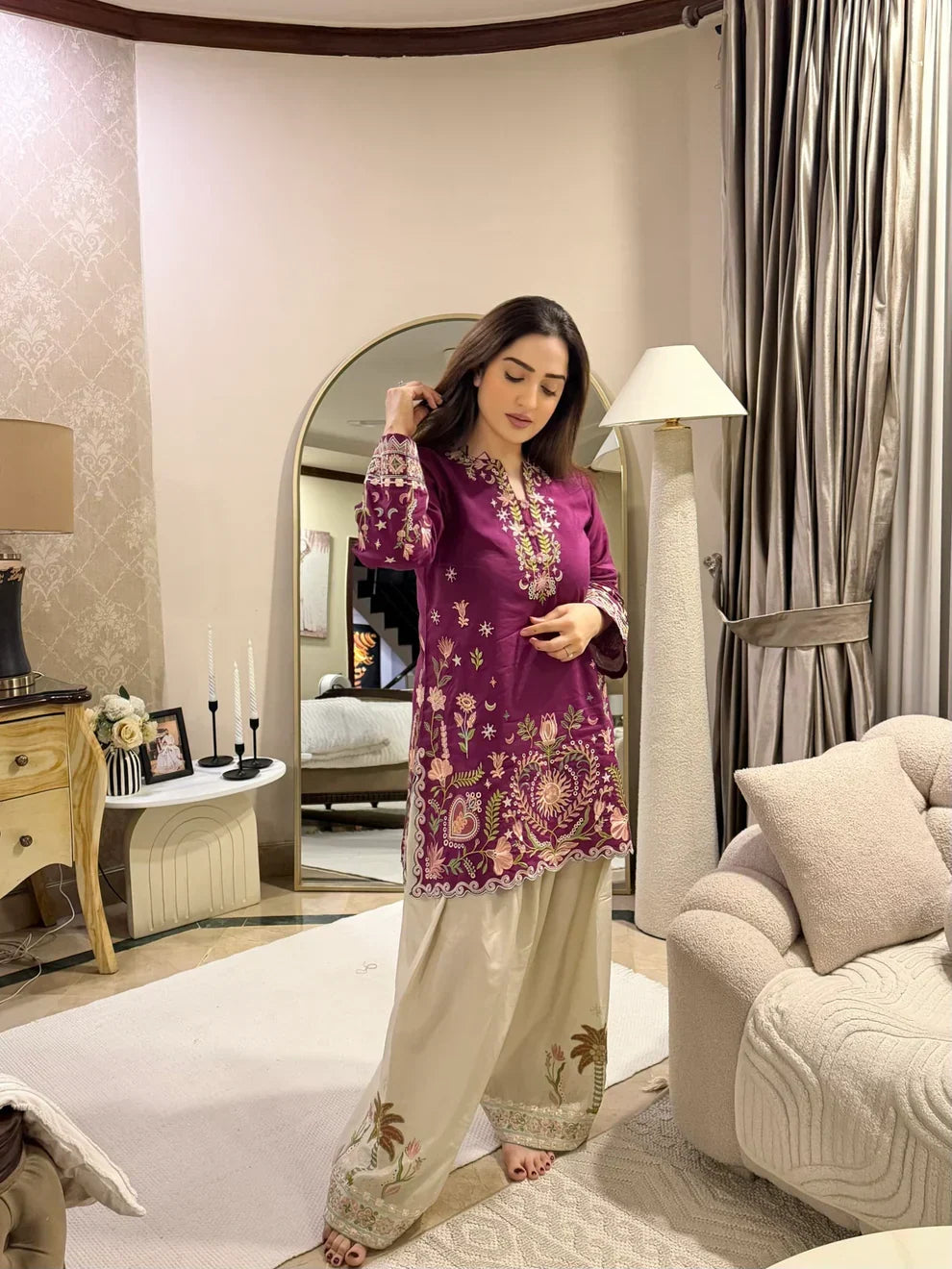 Mulberry Bloom 3PCs EMBROIDERY