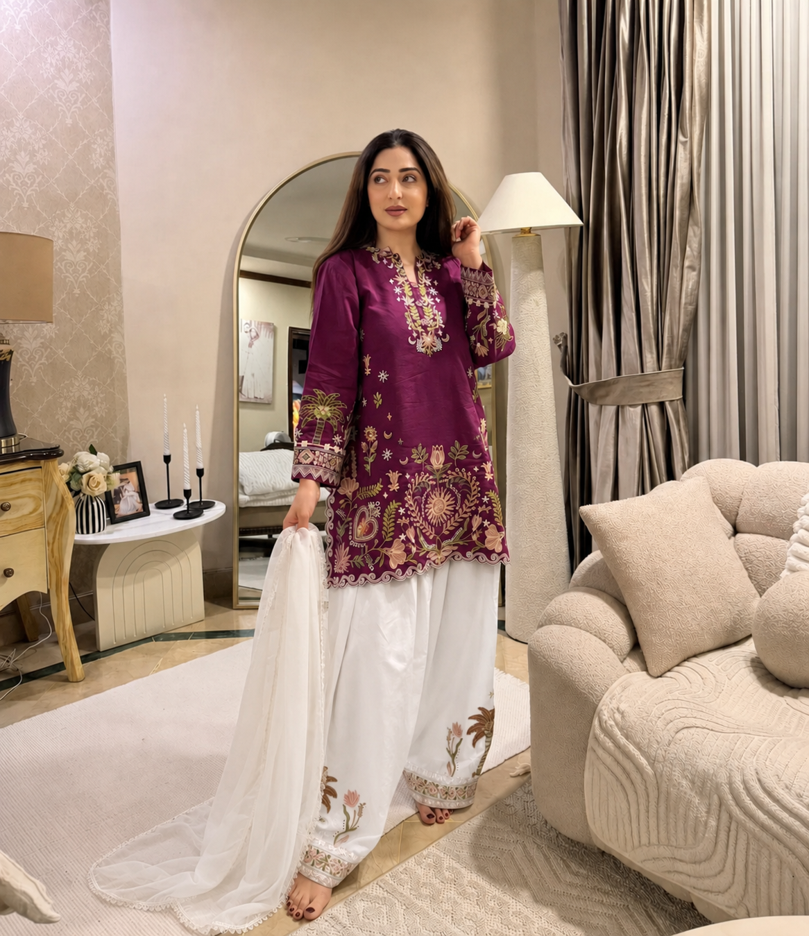 Mulberry Bloom 3PCs EMBROIDERY