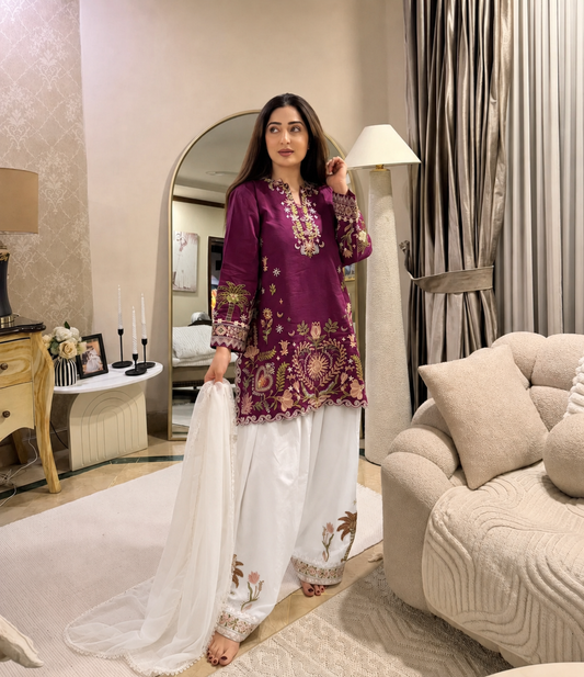 Mulberry Bloom 3PCs EMBROIDERY